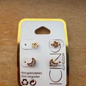 BRAND NEW Icing Gold Stud Earrings